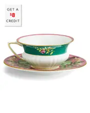 Wedgwood Wonderlust Pink Lotus Teacup And Saucer with $8 Credit