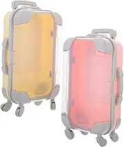 IWOWHERO Travel Eyelash Storage Box 2pcs Mini Suitcase Organizer Compact Lash Case for False Lashes Portable Lightweight
