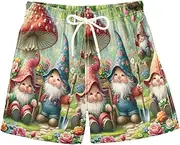 [RPLIFE] Swim Clothes for Boys, Anti-Chafe Swim Trunks Boys 2T, Cute Gnomes Flowers Mushrooms