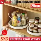 Non-Skid Turntable Pantry Tray Storage Organizer Rack Rotating Spice RacK 25cm