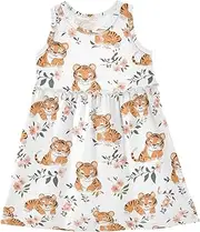 [Caihoyu] Girls' Summer Tank Dress Toddlers Soft Spring Dresses Summer Active Playwear, Multicolor05, 8 Years