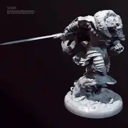 50mm resin figures model 3D printing of Sirius Swordsman unassembled unpainted