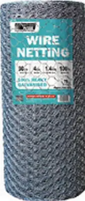 105cm x 50m Aus Made Chicken Wire Netting Hexagon Fence Mesh Galvanized Rabbit