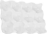 HOOTNEE Ceramic Egg Holder 12 Grids Egg Trays Refrigerator Organize Your Fridge