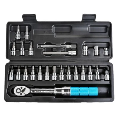 BICYCLE REPAIR TOOL KIT - Adjustable Torque Wrench Repair Spanner Hand Tool Set