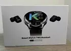 Smart Watch with Earbuds Men Smartwatch 2 in 1 Wireless Headset For iOS Android