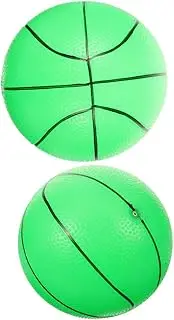 CLISPEED 2pcs Glow Dark Inflatable Basketball for Luminous PVC Bouncy Sports Balls for Outdoor Fun High Elasticity Versatile Play Experience