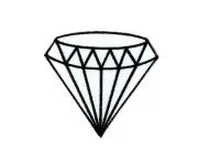 Patch backpack white diamond gem gemstone iron on glue carat retro jewelry