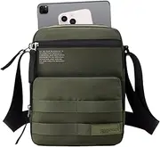 [Generic] Waterproof Messenger Bag Men, Multi Pocket, Casual Shoulder Bag, Black, Army Green, Fashionable Wear Resistant Waterproof Purse, Ideal for Work, Travel, and Business Use