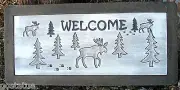 Moose welcome bench top mold .150 abs plastic mould 31" x 14" x 2.5" thick