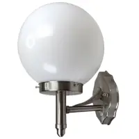 在飛比找momo購物網優惠-【彩渝】250MM PE壁燈(戶外球形壁燈 球形燈罩 階梯燈