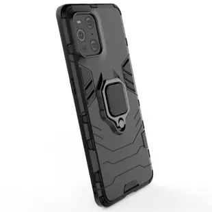 OPPO Find X3 Pro 鎧甲保護殼雙層抗震TPU+PC軟硬殼全包式指環支架手機殼背蓋