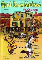 VINTAGE REPRINT - 1960 - QUICK DRAW MCGRAW PLAYBOOK - REPRODUCTION