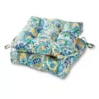 Greendale Home Fashions Outdoor Seat Cushion Set of 2 Polyester Square Paisley