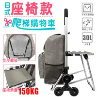 在飛比找PChome24h購物優惠-【U-CART】日式鋁製摺疊購物車-座椅款