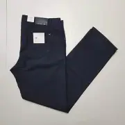 BRAX CADIZ 42x34 TWO TONE COTTON Navy Blue JEANS 5-Pocket Men's Chino Pants NWT