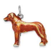 Sterling Silver Enameled Rhodesian Ridgeback Charm