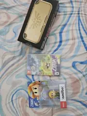 Nintendo Switch Lite Hyrule Edition+The Legend Of Zelda Exhoes Of Wisdom+Amiibo
