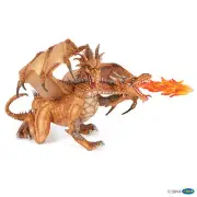 NEW PAPO 38938 Two-Headed Golden Dragon 22cm Fantasy RETIRED