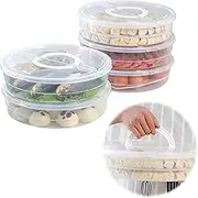 12 Inch 2 Compartments Round Pie Carrier Pizza Box Storage Container with Lid and Handles,Airtight Cover, BPA Free Container for Pies and Pastry Products