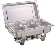 1 Full Size Chafer Kit + 3 Bonus 1/3 size pans Catering Hotel Chafing Dish +MORE