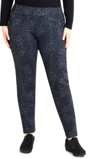TS TAKING SHAPE plus sz M / 20 Ponte Animal Panelled Pants slim leg stretch NWT!