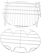 CIYODO 1 Set Grill Rack Versatile Steaming Bracket for Home Cooking and Air Fryers Easy Clean Non Stick Design for Family Meals