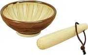 Yamako 81689 Mortar Gomari-kun Hinoki Pestle, 3.3 x 1.6 x 1.6 inches (8.5 x 4 x 4 cm)