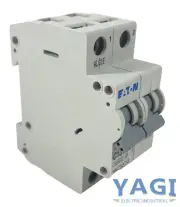 Eaton WMZS2C13 Breaker 13A 277/480V 2P 1PH 10kA Type C DIN Rail Feed-Thru LI