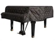 Kawai Black Quilted Piano Cover Model RX7, SK7 - 7'6" - SIDE SLITS