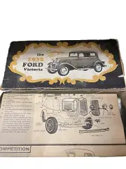 1962 AMT The 1932 Ford Victoria Model Car Kit New In Box 3 In 1 Kit Ford Logo