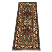 Kaoud Rugs 2.6 x 6.7 runner light green ant. shirvan-s area rug