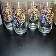 Vintage Alvin and The Chipmunks "The Chippettes" Glasses Set Of 4 1985