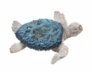 21cm Blue Turtle White Coral Decor Ocean Ornament Statue Figurine Sculpture Gift