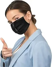 50Pcs Black Disposable_Face_Mask 3 Ply Face Mouth Protection Shield Filter Breathable