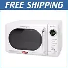 Child-Safe Retro Microwave Oven - Compact 0.7 Cu. Ft. with Easy Clean Interior