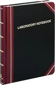 Boorum & Pease Special Laboratory Notebook, Record Ruled, Black, 300 Pages, 10-3/8" x 8-1/8" (L21-300-R)