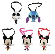 DISNEY FLAT PLUSH PURSE! COSTUME DOLL GIRLS BAG MOUSE JACK STITCH 12" NWT