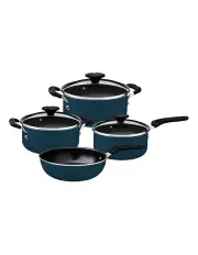 [Tramontina] Tunis Ceramic Cookware Set 4 Piece in Stainless Steel