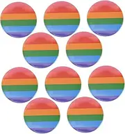 Yardwe Rainbow Pride Pins 10pcs Enamel Badge Buttons Support for Pride Day Decorations