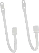 MINAOLULUS 1Pair U Shaped Curtain Holdbacks Wall Mounted Hooks for Drapery Tiebacks Multi Functional Hooks for Home Decor Easy Installation for Living Rooms Bedrooms