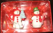 Department 56 Anna Griffin Ceramic Snowmen Salt & Pepper
