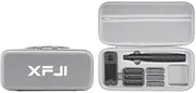 Carrying Case for Insta360 X4 Action Camera, Waterproof Anti-Shock Compact Travel Bag with Shoulder Strap, Hnady Handle and Pocket, Hard Shell Nylon Case for Insta360 X4 Accessories Kit (Gray)