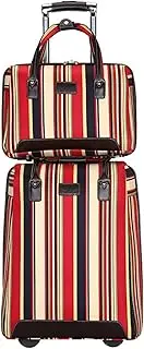 [BIRJXVTO] Carry-on Suitcase Luggage Oxford Cloth Luggage Wear Resistant Code Lock Luggage Suitcase Stripe 2-Piece Trolley Case Carry-on Suitcases Carry On Luggages