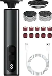 Electric Foot Callus Remover | Portable Foot Sander Callus Remover | Feet Pedicure Tools, Sandpaper Discs & Grinding Heads, 9 Speeds for Dead Cracked Hard Skin