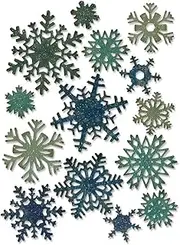 [Sizzix] Thinlits Die Set 661599, Paper Snowflakes, Mini by Tim Holtz, 14 Pack, Multi Color, One Size