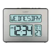 513-1419BLv4 INT Backlight Atomic Full Calendar Clock with Extra Large Digits