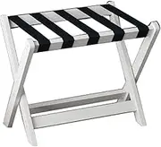 Room Luggage Holder,White Finish Hotel Solid Wood Folding Luggage Rack,Suitcase Luggage Rack Travel Break Stool,Suitcase Stand White