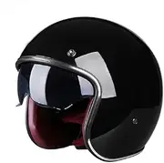 Retro Motorcycle Helmets,Open Face Half Motorcycle Helmet, Four Seasons Classic Motorcycle Helmet Motorcycle Helmet Motocross Racing Scooter Four Seasons Men's Women's D,M=(55~56cm)