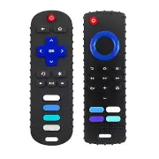 2Pcs Silicone Teething Toys, Remote Control Shape Teethers for Babies Remote Tee